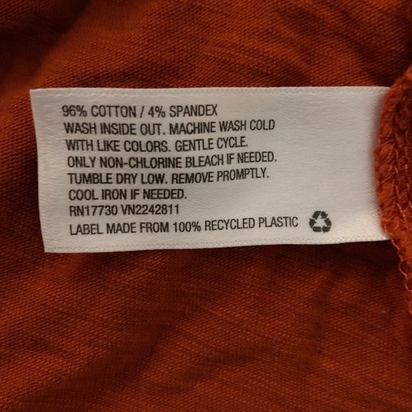 Universal Thread Rust Orange Shirt with Ruffles - Picture 4 of 5